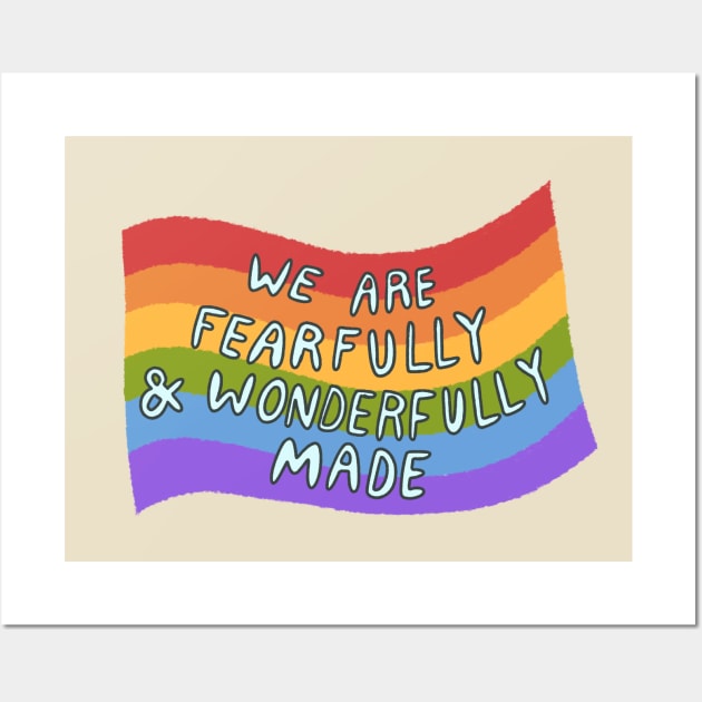 Fearfully and Wonderfully Made Pride Wall Art by Ollie Day Art